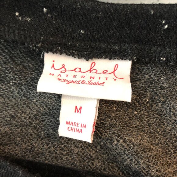 Isabel Maternity By Ingrid & Isabel Cold Shoulder Sweatshirt Ruffle Size M - Picture 3 of 5